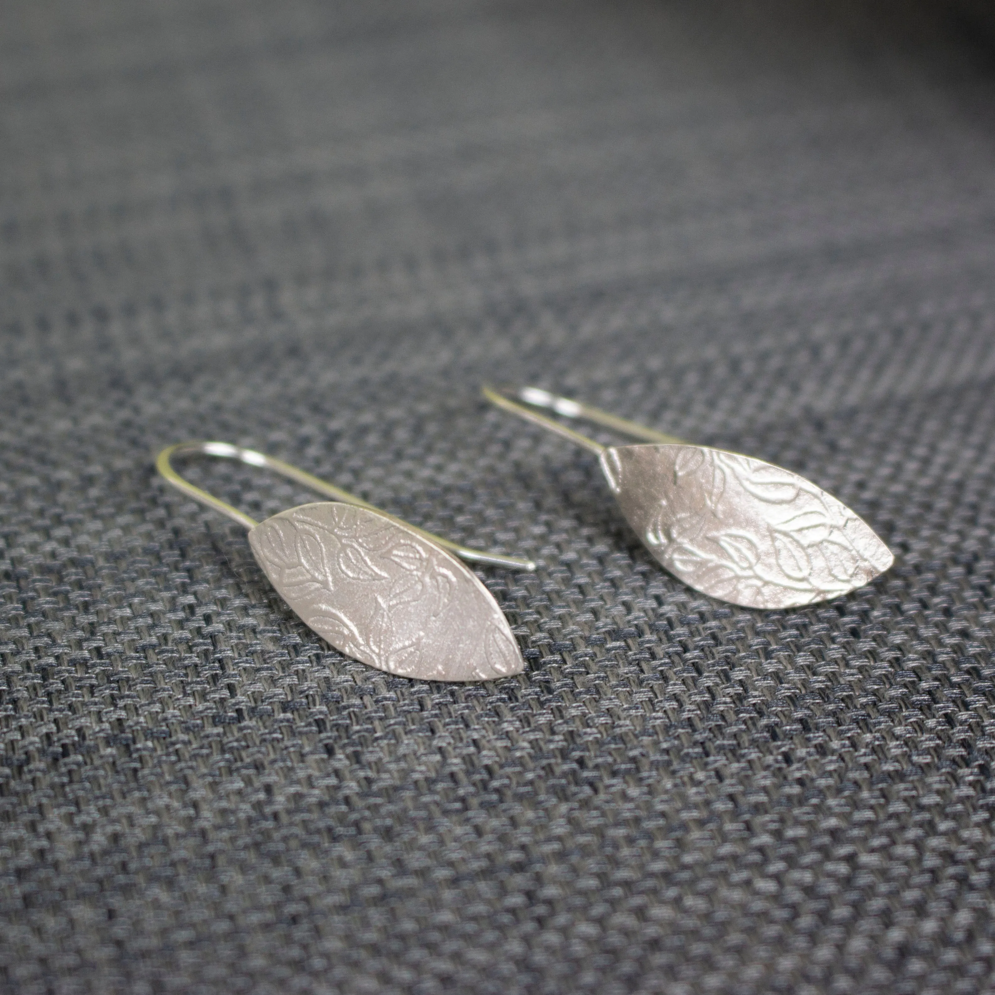 Vines Petal Silver Earrings