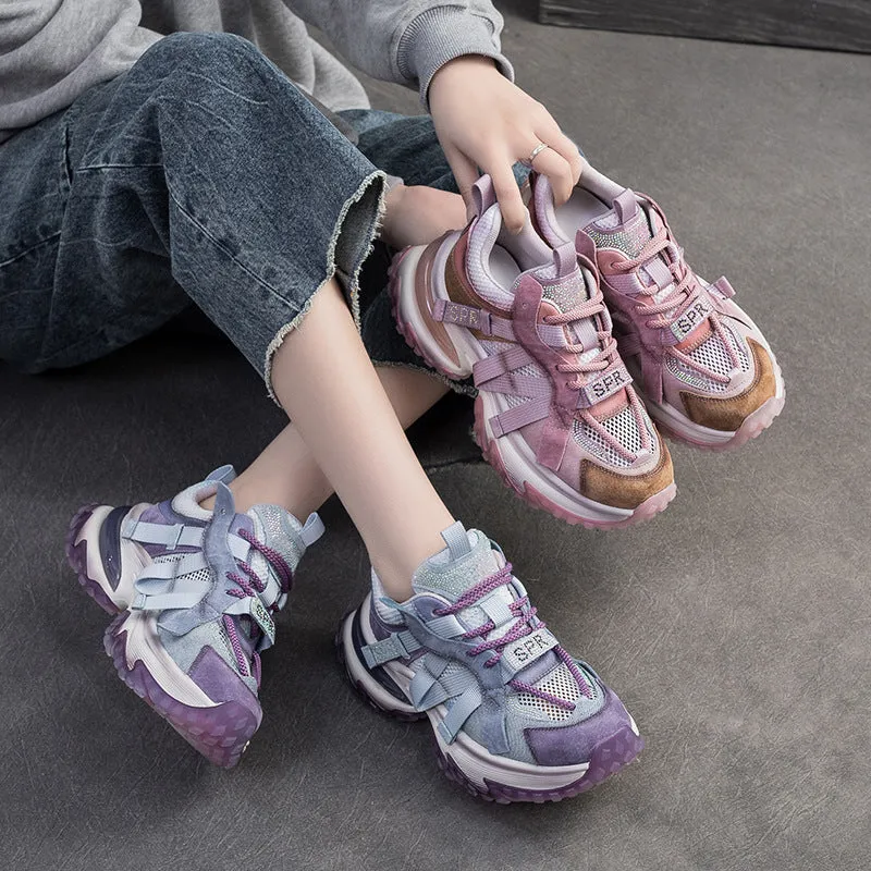 Women Fashion Breathable Casual Chunky Platform Sneakers